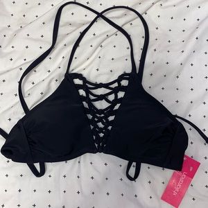 Black target bathing suit